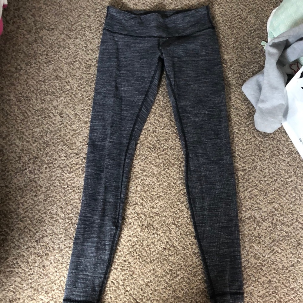 Grey and black lululemon leggings